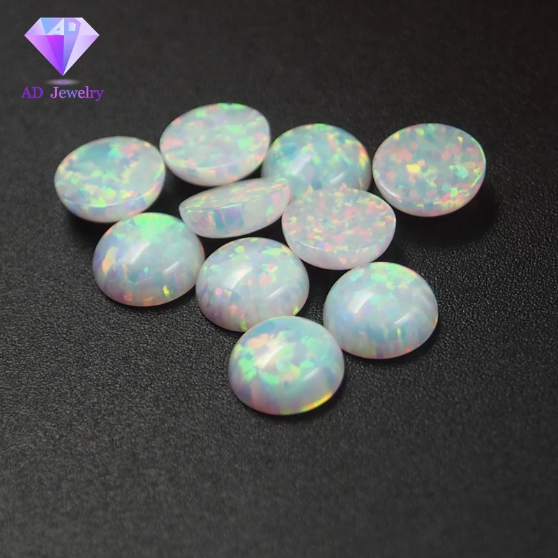 Labor Erstellt Weiß Opal Perlen 6mm opal cabochon stein für ring