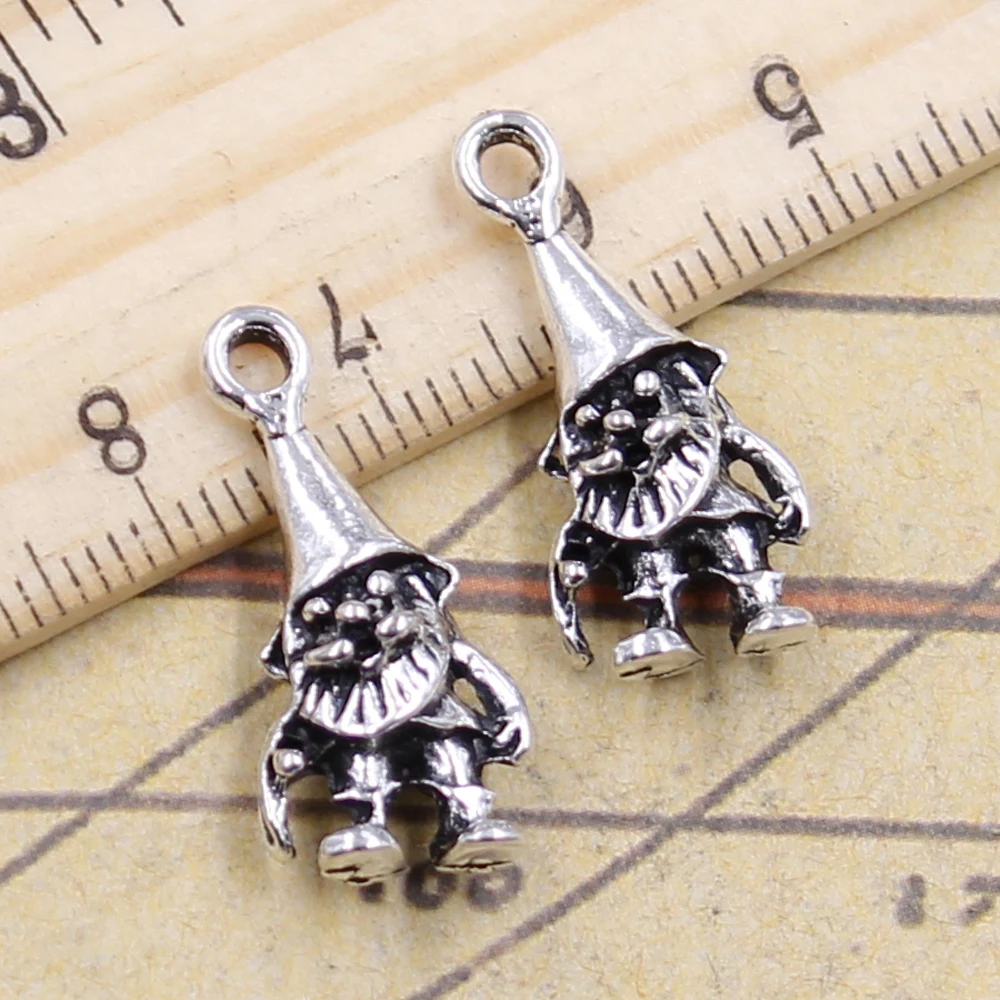 10pcs Charms Christmas Santa Claus 28x11x7mm Tibetan Silver Color Pendants Antique Jewelry Making DIY Handmade Craft Pendant