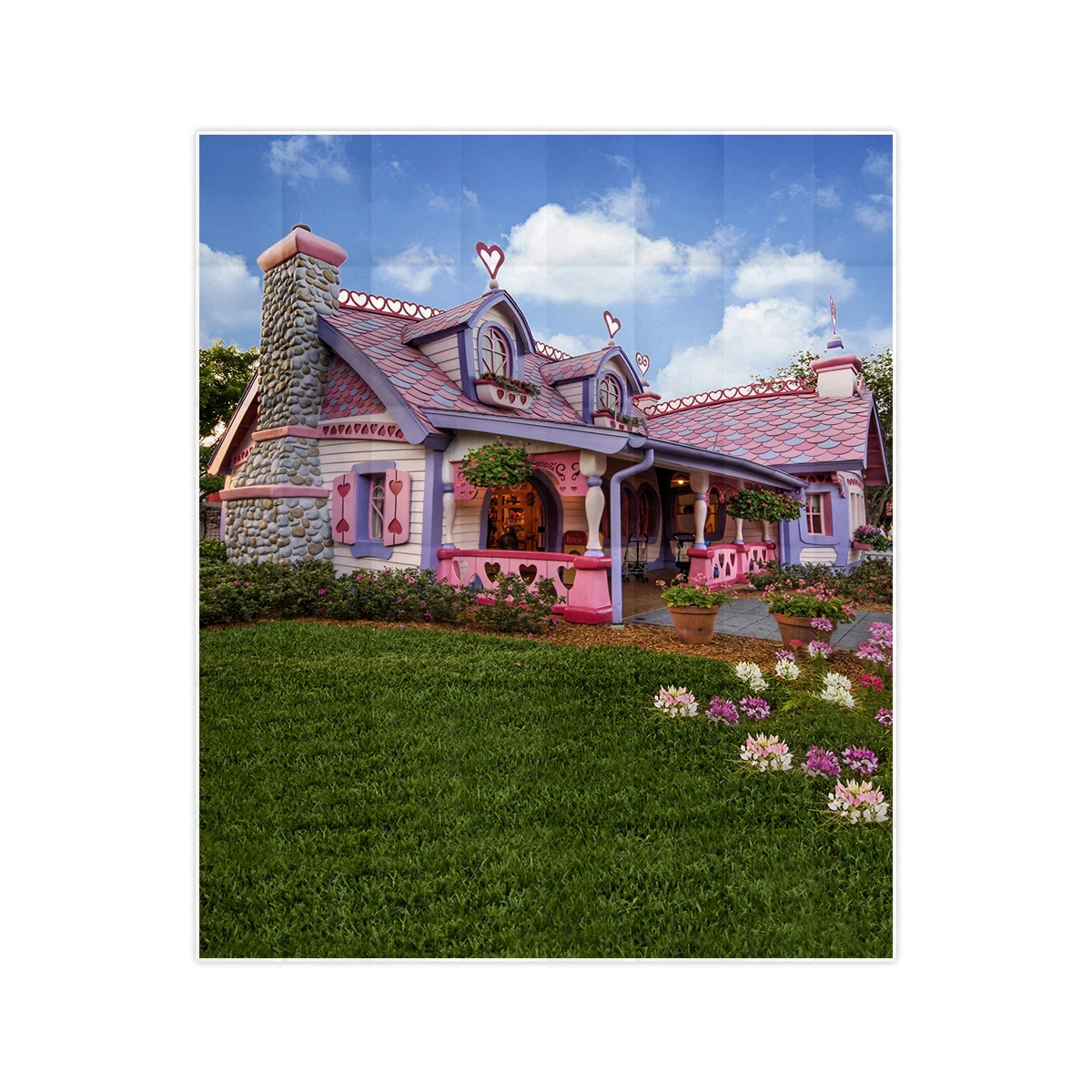 Allenjoy background for photographic studio Grass romantic cute candy house pretty backdrop for baby girl Birthday Celebration