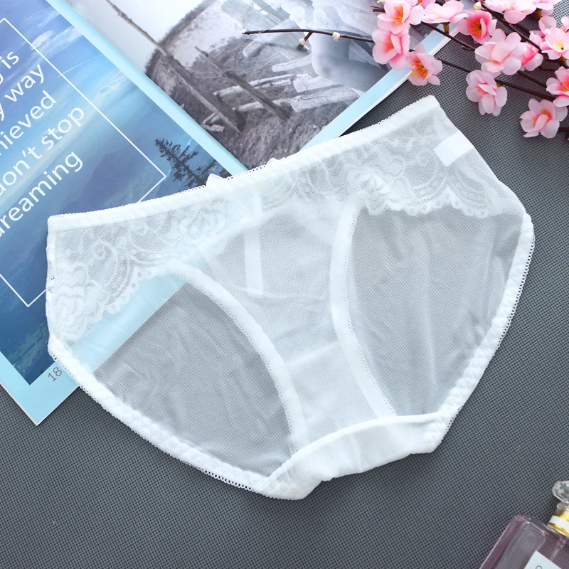 Sexy Women Underwear Ultra transparent Panties Thongs G-string Girl Soft Lace Briefs Ultra thin Underpant for Female 10 Colour