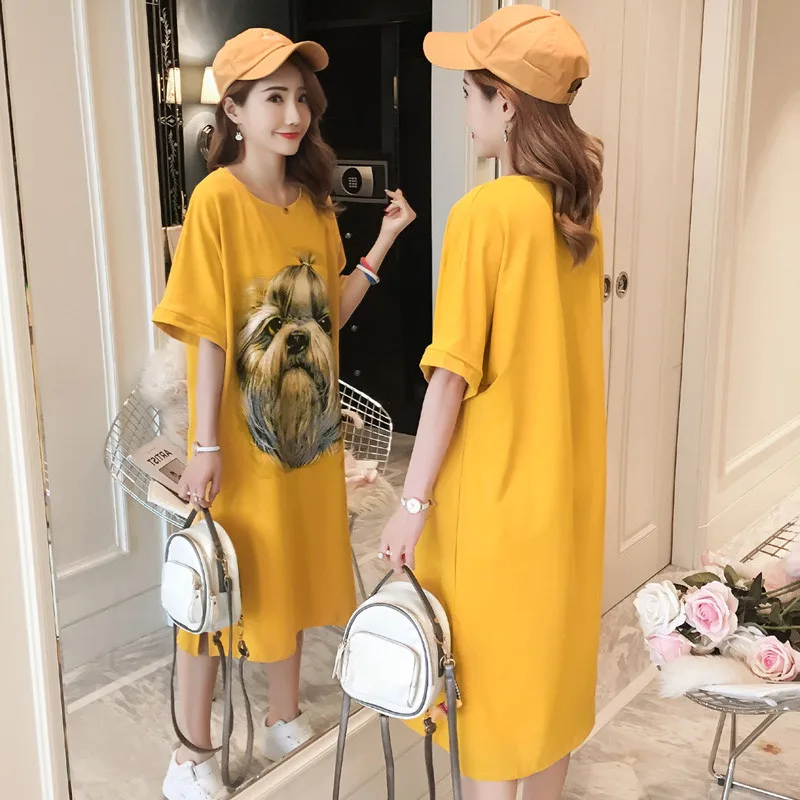 2022 NEW Fashion Summer Dress for Women Clothing manica corta o-collo Cartoon stampa 3D T Shirt Dress vestidos Femme V594