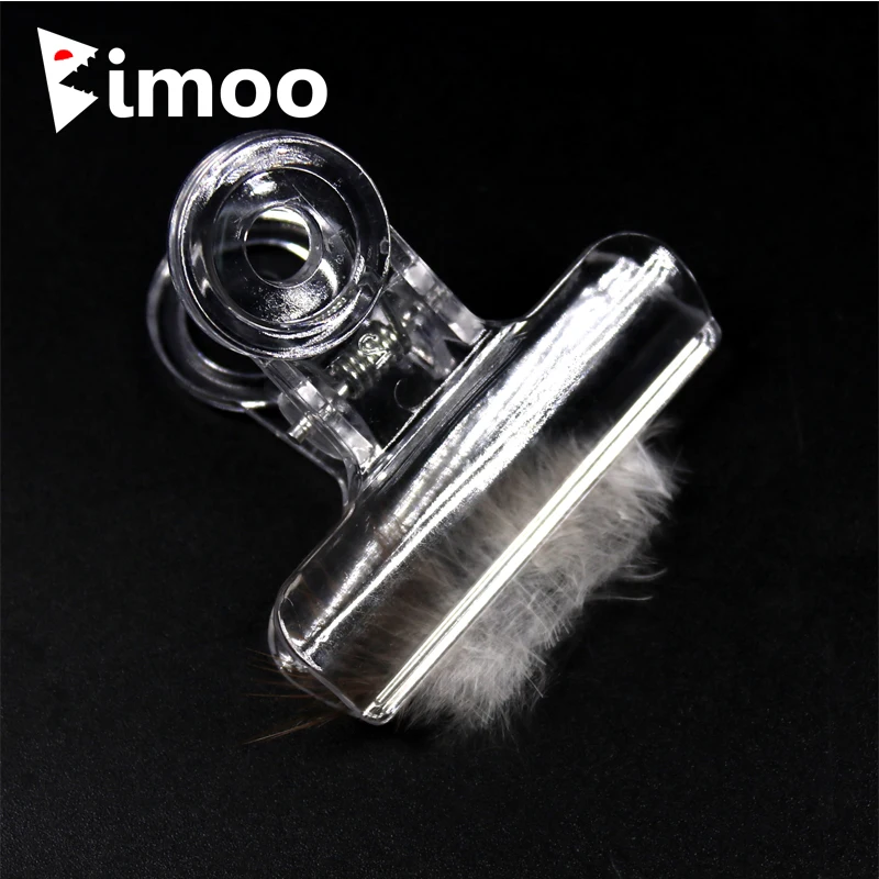 Bimoo 4PCS/set Clear Plastic Dubbing Loop Clip CDC fly Tying Tool Size S M L XL