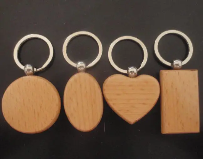 Wholesale 500pcs Blank House Wooden Key Chain DIY Promotion Customized Key Tags Promotional Gifts - Free Shipping SL6098