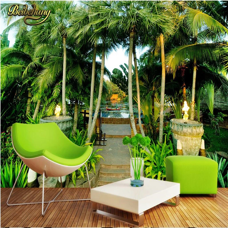 beibehang Coconut Maldives Custom 3d mural wall paper TV backdrop sofa photo wallpaper for walls 3 d wall paper papel parede