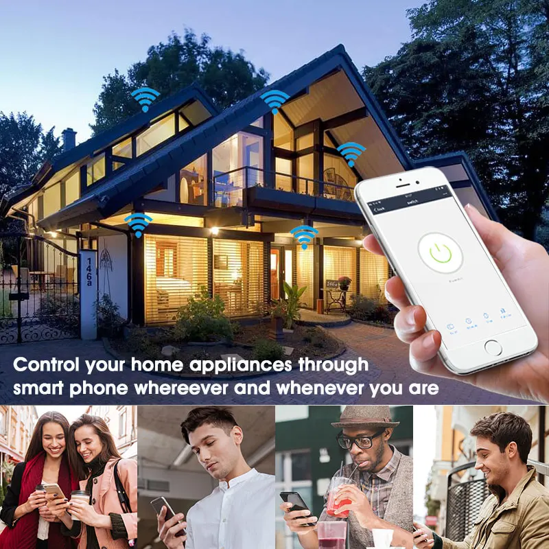 Wifi Smart Wall Touch Light Dimmer Switch 400W 1 Gang EU/UK Standard APP Remote Control Works with Amazon Alexa and Google Home