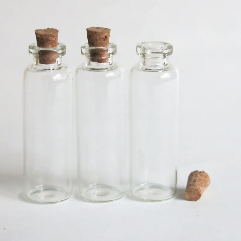 

100 x 5ml Mini Clear Glass Bottle Vials with Cork 5cc Empty Cork Stopper Glass Sample Vial Wishing Bottle Storage Containers