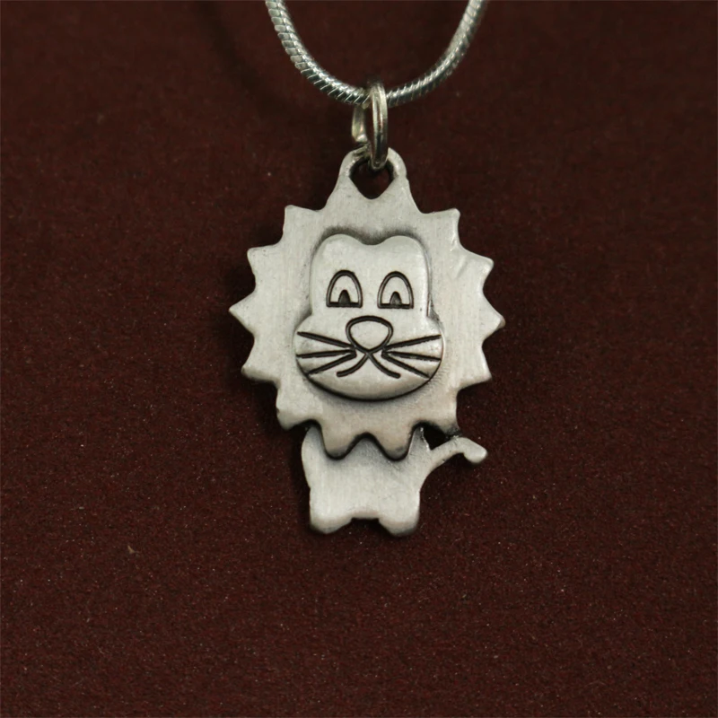 lanseis 20pcs wholesale Cute Cartoon lion Necklace pendants for women necklace Animal jewelry Simple necklaces gift for friend