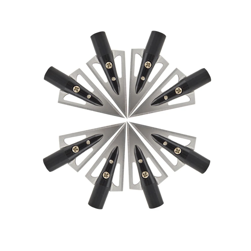 8pcs Archery Blade Broadheads 100Gr Blade Stainless Steel Jacket Arrow for ID 8mm Arrow Axis Hunting Shooting Accessories