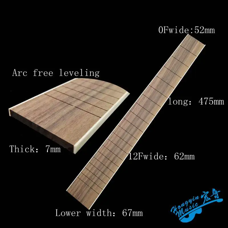 Classical Guitar Indonesia Rosewood White Edge-wrapped Fingerboard Arc-free Flat Guitar Making Material Accessories