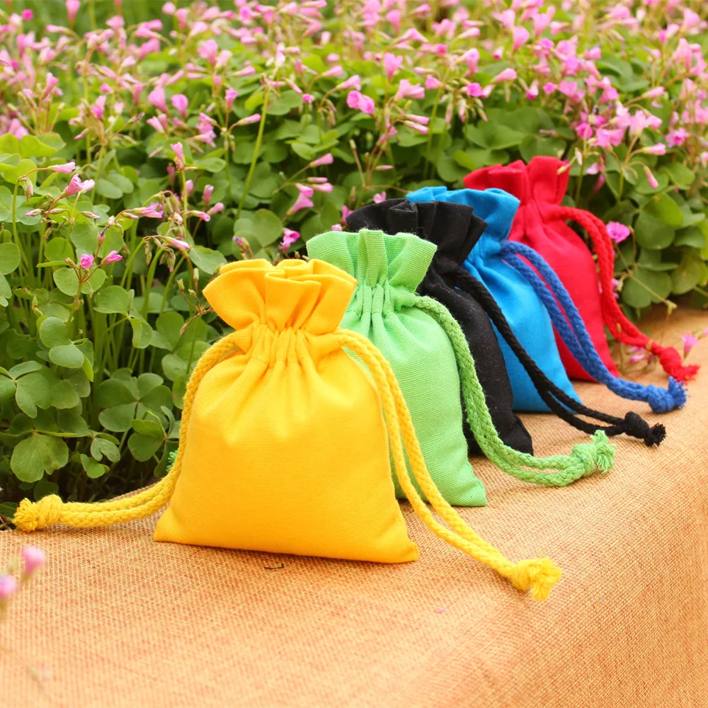 

High quality canvas small drawstring bag,custom gift bags wholesale mini jewelry pouch for gift jewelry watch earing toiletry