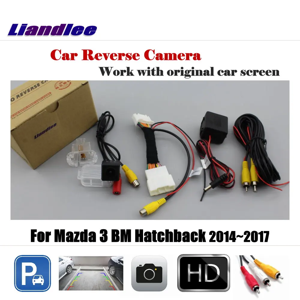 

For Mazda 3 Mazda3 BM Hatchback 2014~2017 Car Reverse Rearview Rear View Camera 6V AUTO HD CCD SONY OEM CAM With Adapter