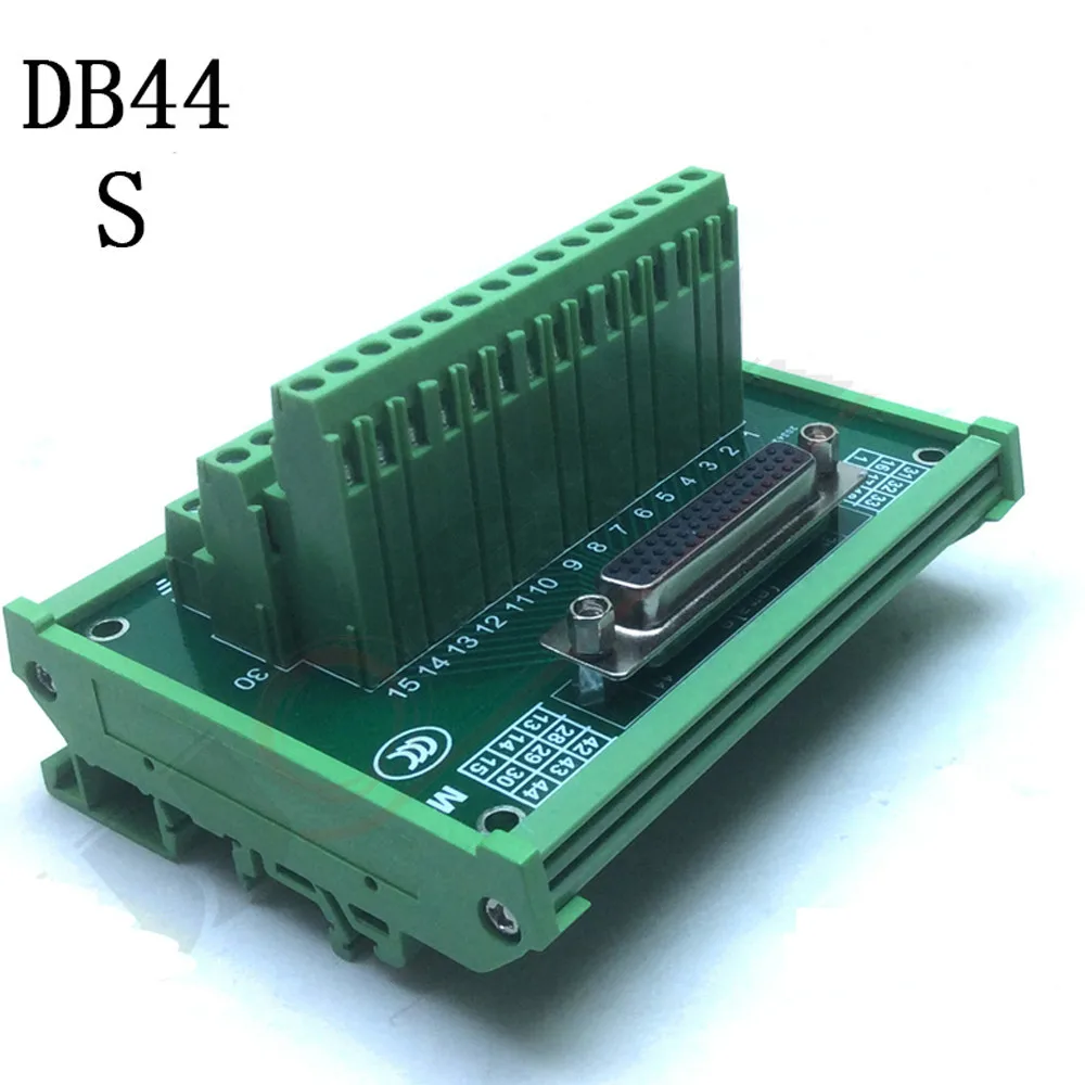 

DB44 male / female terminal block breakout board D Sub Connectors DIN Rail