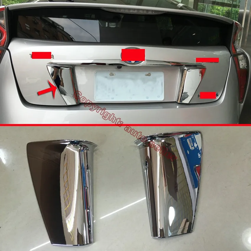 ABS Chrome Rear Trunk Lid side Cover Trim For Toyota Prius 2016 2017 Car Accessories Stickers