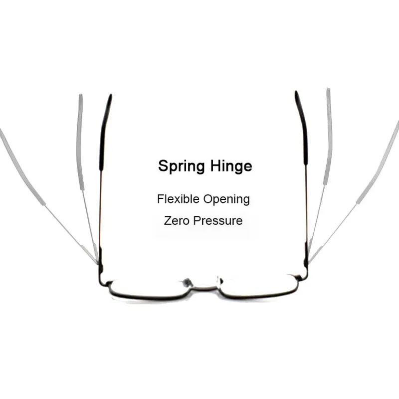Men\'s Reading Glasses for Farsightedness Men Sight Spectacles Transparent Spring Hinge +1.00 +1.50 +2.00 +2.50 +3.00 +3.50 +4.00