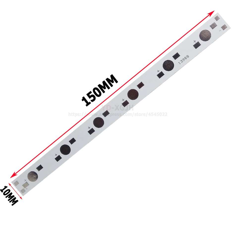 10pcs1W3W5W White Long Strip 6 LEDs 100 150mm PCB With 1 3 5 Watt Light Beads LED Aluminum Base Plate COB for DIY aquarium lanp