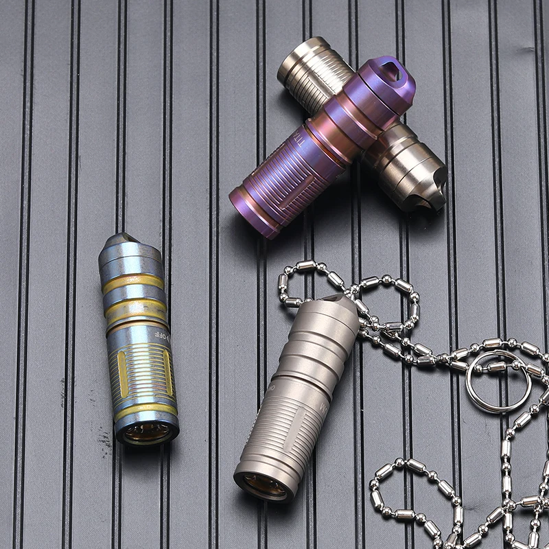 Usb Charging Mini Titanium Allo Flashlight Waterproof LED Lithium Battery Outdoor Small Flashlig