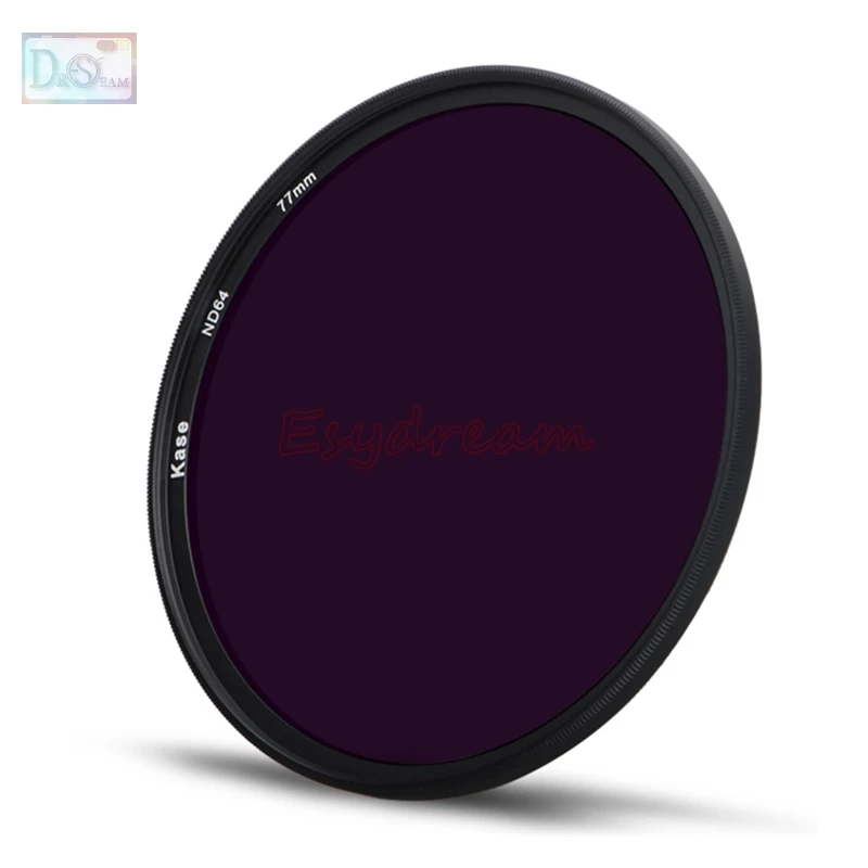 Mildew-proof Slim ND64 Neutral Density Glass Filter 77mm 82mm 72mm 67mm 40.5 49 52 55 58 67 72 77 82 mm 58mm 55mm 52mm 49mm