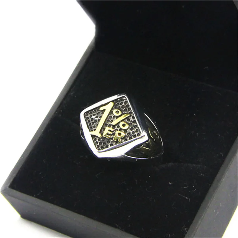 1% MC Biker Ring 316L Stainless Steel Jewelry Fashion Motorcycles Ring