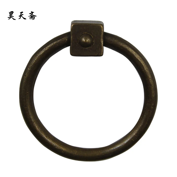 

[Haotian vegetarian] classical Chinese antique door knocker door handle copper cymbals copper clasp handle HTA-128