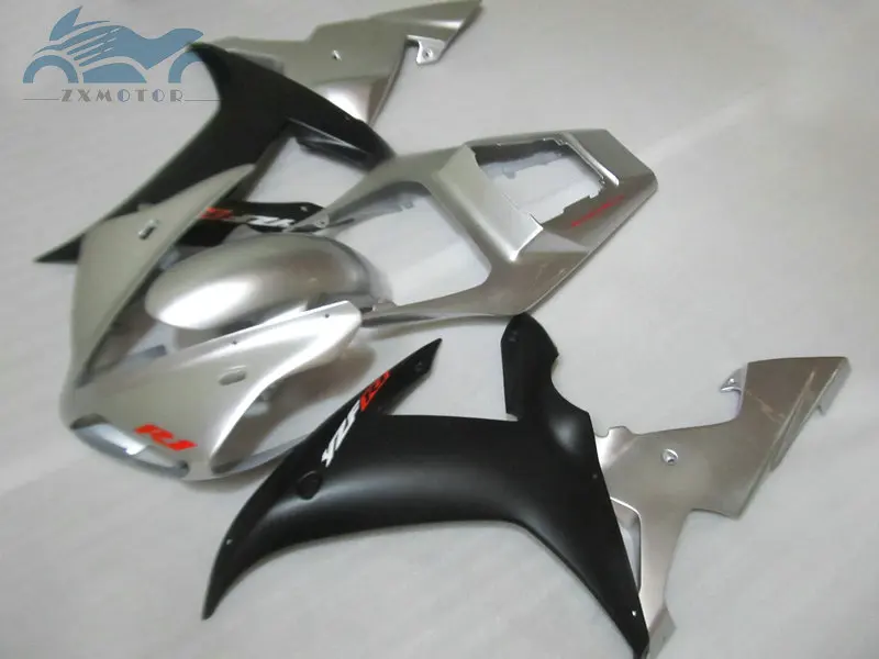 Upgrade your motorcycle fairing Kits fit for YAMAHA 2002 2003 YZFR1 02 03 YZF R1 sports fairings black silver body parts RG45