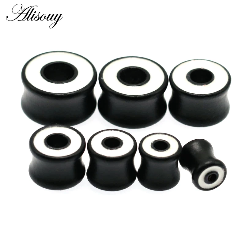 1pc fashion flesh tunnels ear plugs big gauge piercing expander brown Bubinga rose wood 8mm - 20mm pircing body jewelry for men