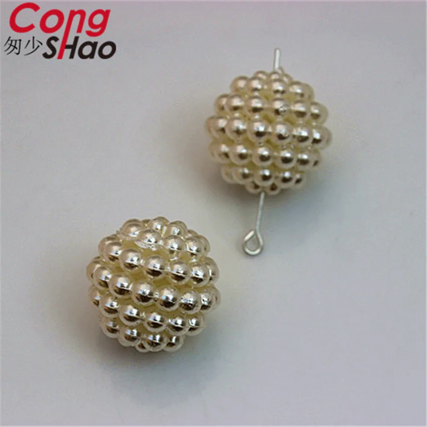 Cong Shao 10/11/12/14/19mm Bayberry Ball Hole Beads ABS Shamballa Charm Garment Beads For DIY Bracelet beads Accessories YB176