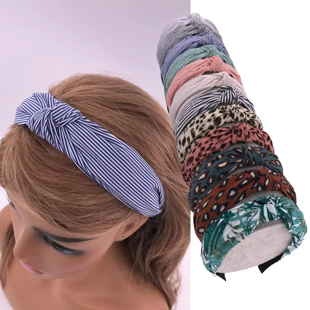 Non-slipping Hairbands Teen Girls Women Trendy Velvet Headbands Beauty Turban Knotted Leopard Headband Hair Hoop Accessories