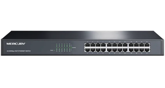 Plug&Play, Steel/Metal 24 Ports Desktop 100Mbps Switch Ethernet Network Switch LAN Hub Full or Half duplex Exchange Fast Switch