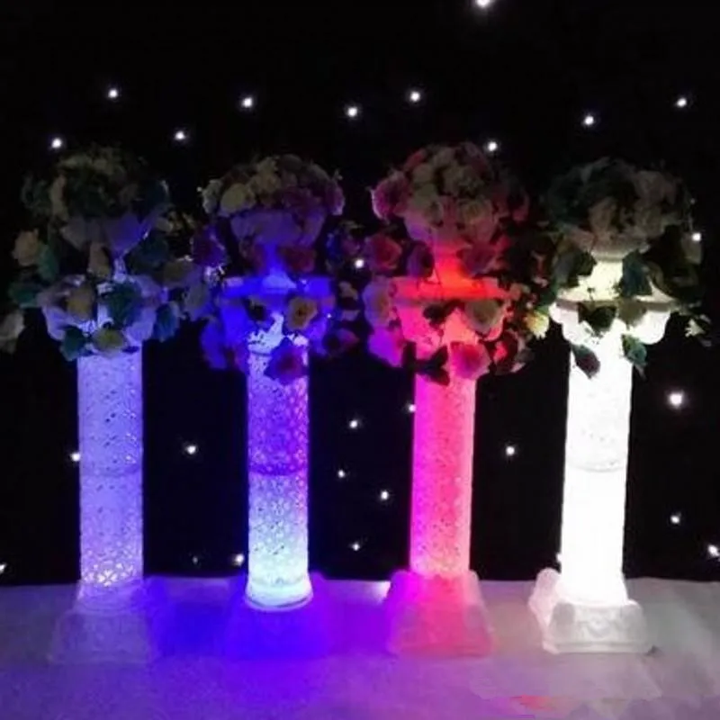 Wedding Decoration LED Luminous Roman Column Party Events Welcome Area Shooting Props Supplies 2 Pcs/Lot