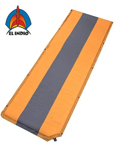 EL INDIO Self-Inflating Sleeping Pad Air Mattress for Camping, Hiking, Backpacking or Cot yellow color