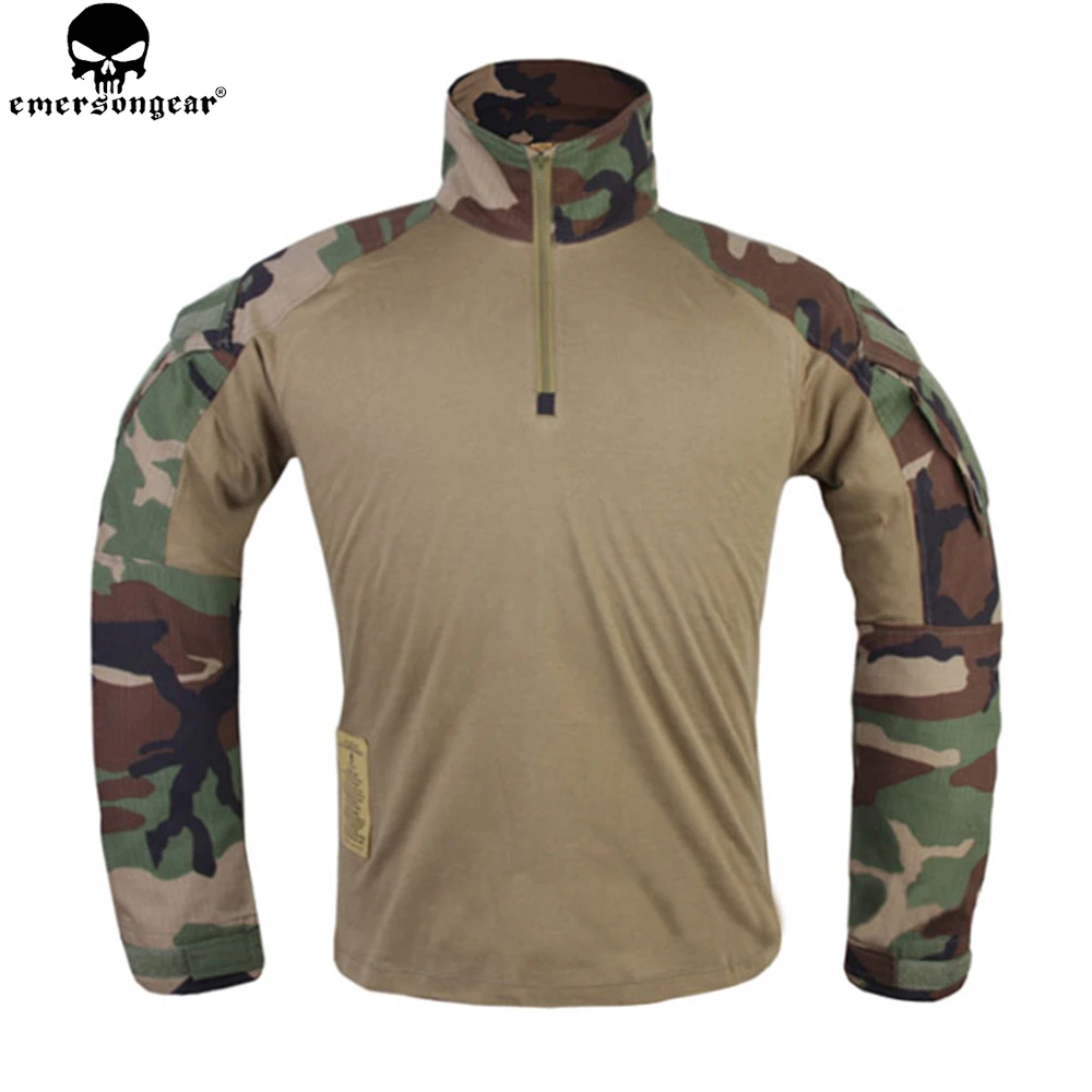 Imagem -04 - Uniforme de Combate Tático para Homens Ternos de Camuflagem Camisa de Treinamento de Caça Calças com Joelheiras Floresta Emersongear-g3