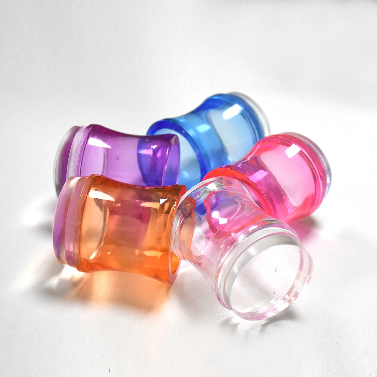 BeautyBigBang Nail Stamper Plastic Silicone Handle Jelly Nail Stamper Manicure Stamp Template Tools For Stamping Polish Printing