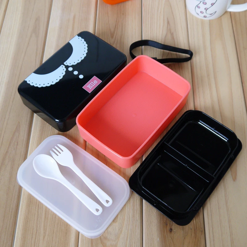 Keelorn 730ML High Quality Four Colors Lunch Box  Heat Resistant Cute Clothe Square Shape Cartoon Lunch Box