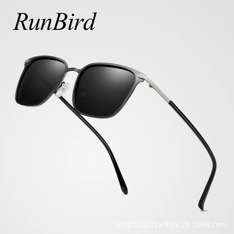 

RunBird Polarized Sunglasses Retro Men Women Driving Square Frame Vintage Sun Glasses Male Goggle UV400 Gafas De Sol 5364R