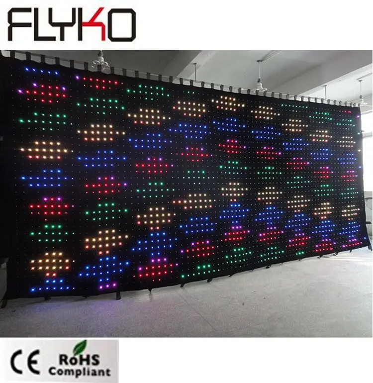 Outdoor usage and full color hot selling p9 3x7m led vision lamps cloth