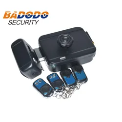 Battery powered Wireless Door Lock 4 Remote Control Electronic Lock For Home Apartment Anti-theft