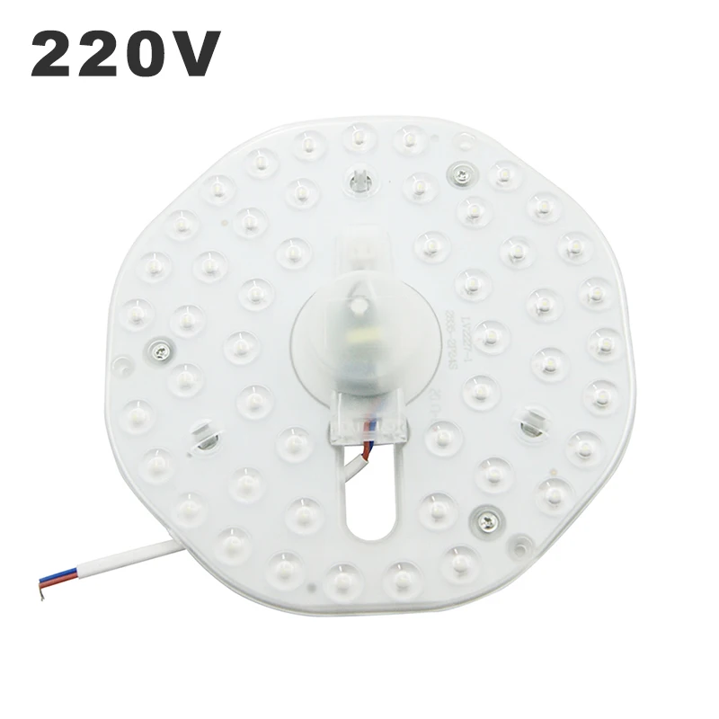 Moduł LED 220 V Wymień lampy sufitowe 12 W 18 W 24 W Dekoracja modułu źródłowego Wygodna instalacja SMD2835 Biały i ciepły biały