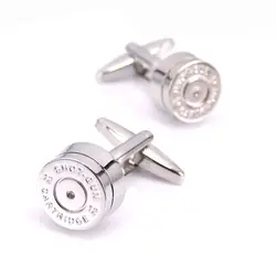 WN French men's shirt Cufflinks High quality brass silvery bullet Cufflinks