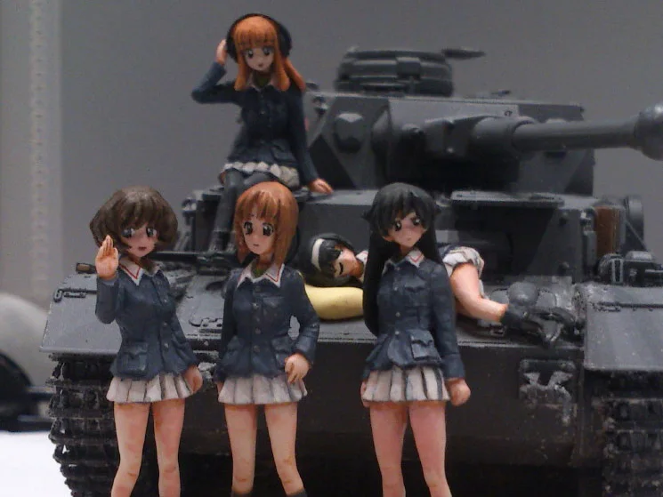 Unpainted Kit 1/35  Girls  Ankou team Set  not have tank    figure Historical  Figure Resin  Kit