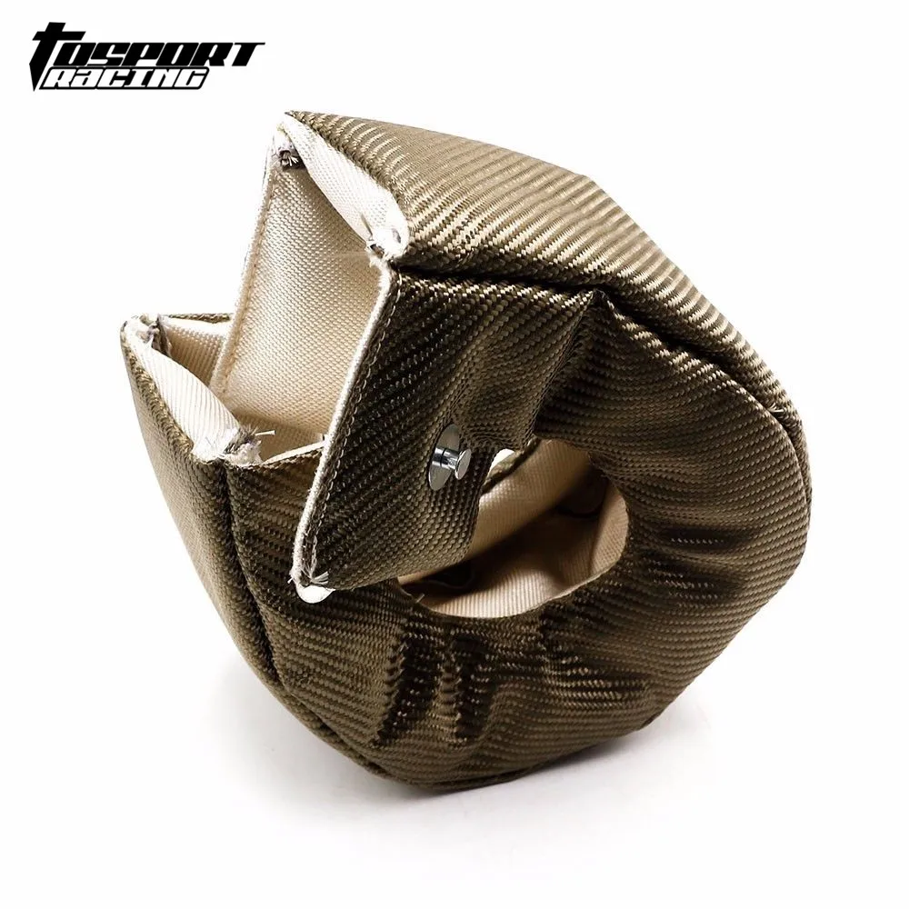 TOSPORT T4 Titanium Turbo Blanket Heat Shield Turbocharger Cover Wrap Fit For T4 GT37 GT40 GT42 GT45 GT47 Turbo Heat Shield