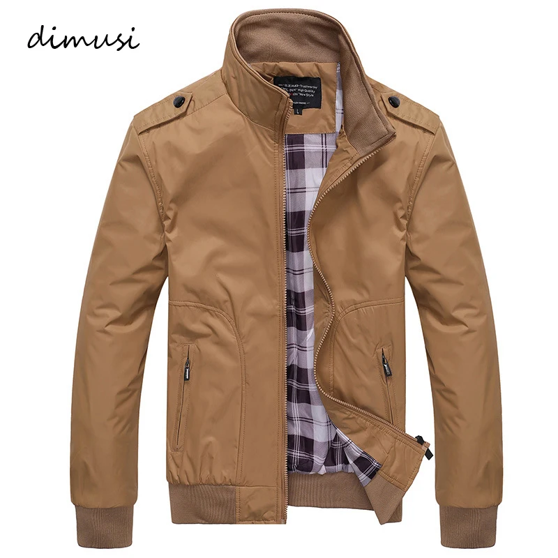Wiosna Jesień Męskie Kurtki Bomber Casual Mężczyźni Jednolity Kolor Odzież Sportowa Płaszcze Mężczyźni Stójka Slim Fit Biznesowe Kurtki Trench 6XL