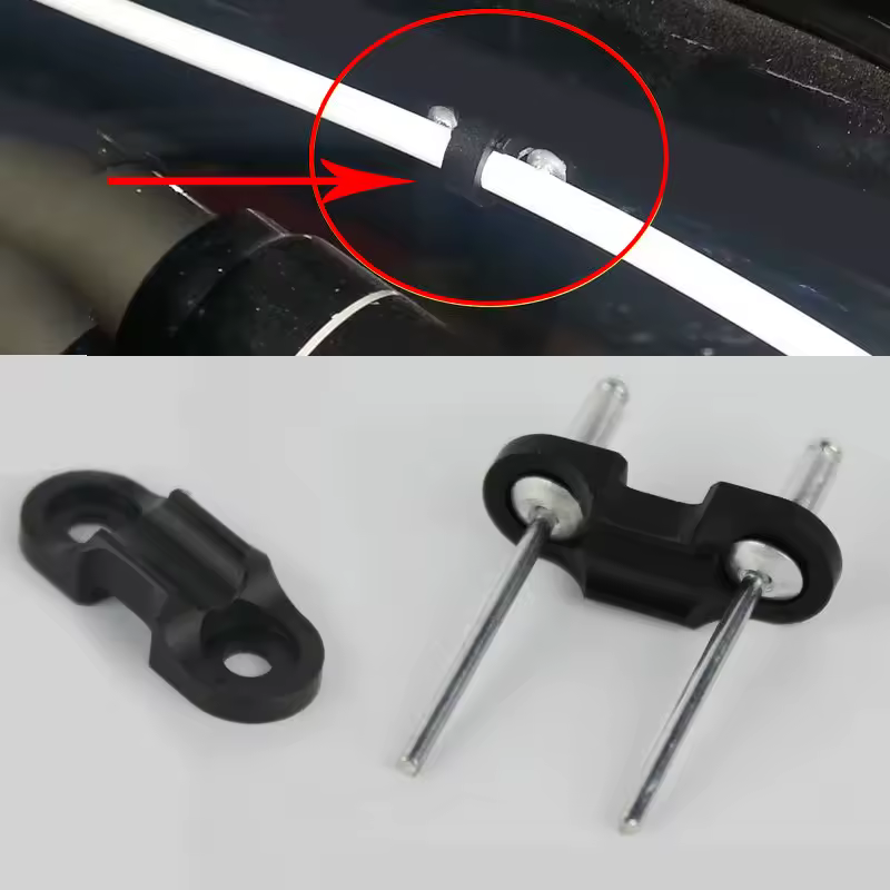 MUQZI 2PCS Bike Bicycle Brake Shifter Cable Line Pipe Buckle Base Aluminum Alloy Base Cycling Wire Tube Clamp Base Accessories