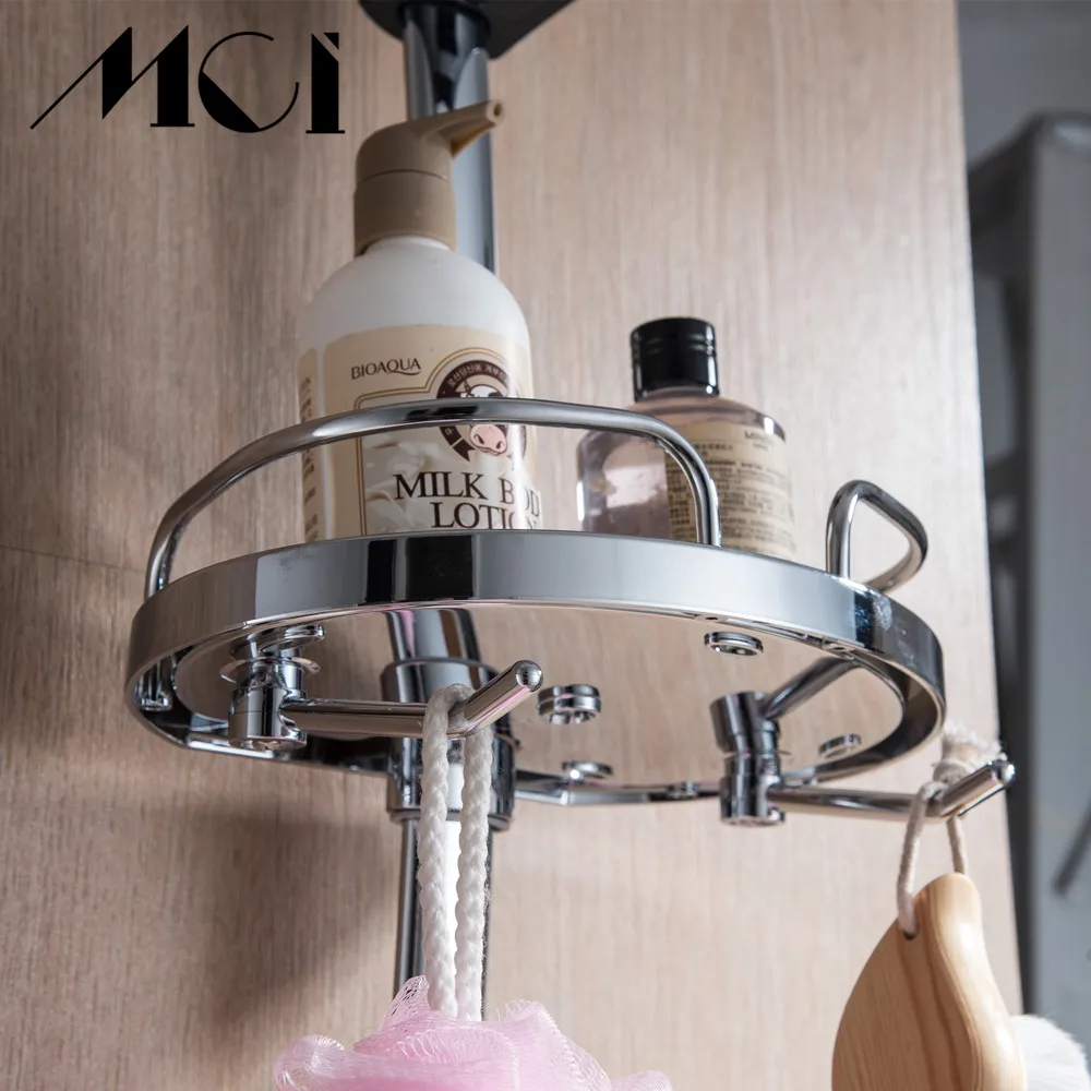 Baru Kamar Mandi Shower Shower Rod Rak untuk Kran Shower Perlengkapan Mandi Sampo Pemegang Rak Rak Penyimpanan Rak MCI