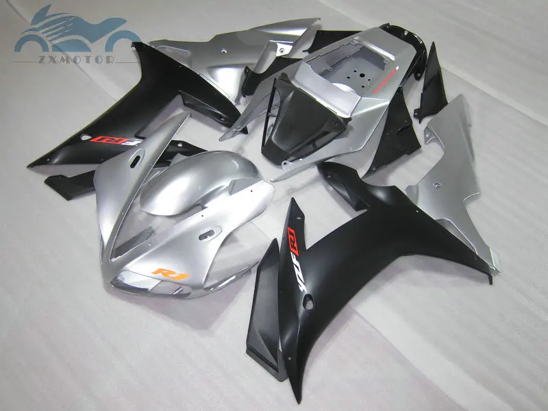

Free Custom ABS motorcycle fairing Kits fit for YAMAHA 2002 2003 YZFR1 02 03 YZF R1 sports fairings silver black body parts RG23