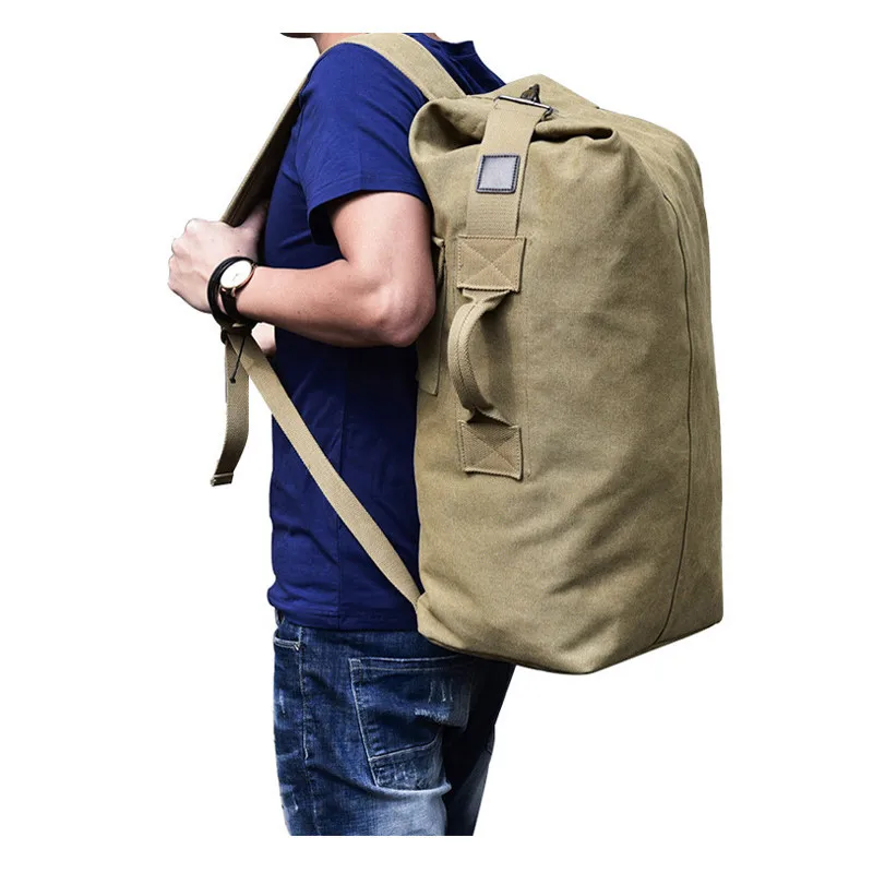 Vintage Tone Canvas Canta Backpacks for Travel Large Capacity Sports Bags for Man Outdoor Tactical Shoulder Bag