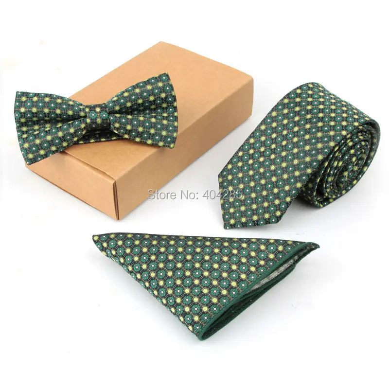 Conjuntos de corbata de cuello para fiesta de boda para hombre, pajarita cuadrada de bolsillo para pañuelos de negocios, regalo de cumpleaños