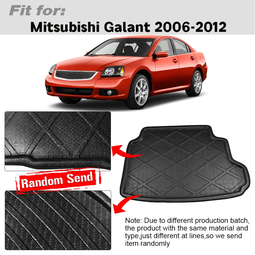 Buildreamen2 For Mitsubishi Galant 2006-2012 Car Tail Trunk Mat Tray Boot Liner Rear Cargo Floor Carpet Mud Protection Pad