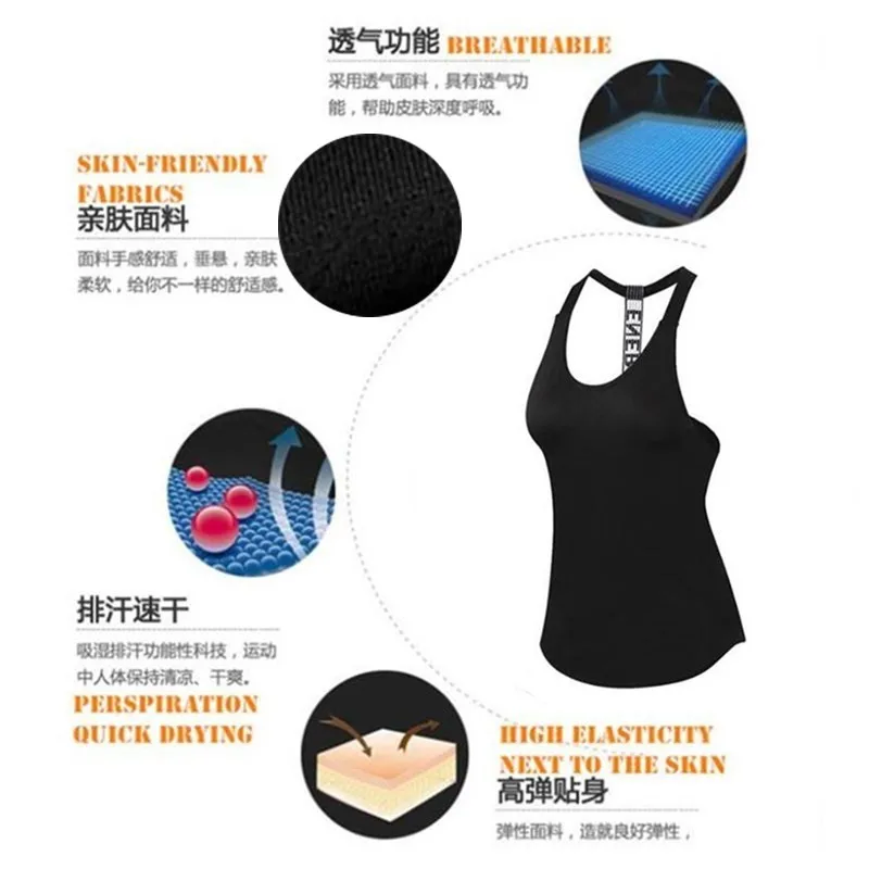 Women Shapers Pro Exercise Tight Fitness Vest 3D Tight Quick-dry Wicking Breathable Mesh HighElastic Shoulder Strap Tank Tops