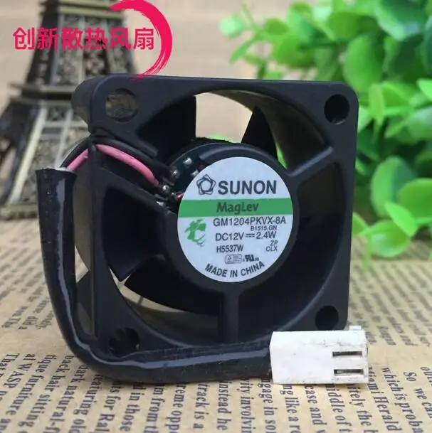 Original 4020 GM1204PKVX-8A DC12V 2.4W 40*40*20MM 2 line axial fan