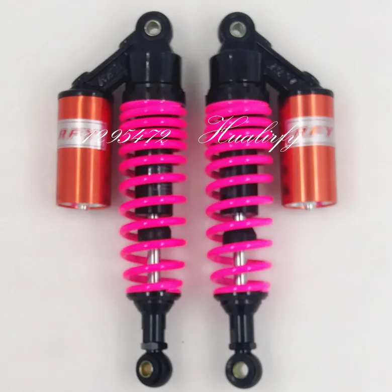 

300mm 310mm 320mm Nitrogen Shock Absorbers 7mm spring for Honda/Yamaha/Suzuki/Kawasaki/Dirt bikes/ ATV/Motorcycles black&Pink